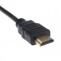 HDMI į VGA keitiklis adapteris su USB audio laidu (juodas)