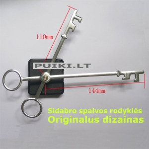 Laikrodžio mechanizmas "Stilingieji sidabriniai raktai" (10 vnt.)
