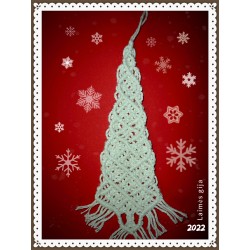 Maža macrame kalėdinė eglutė