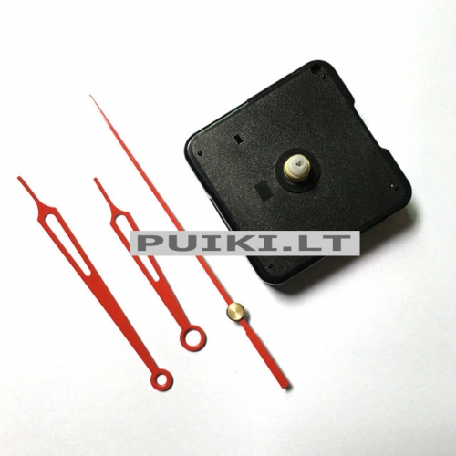 Laikrodžio mechanizmas "Raudonoji stilingoji rodyklė 2"  (10 vnt.)