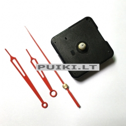 Laikrodžio mechanizmas "Raudonoji stilingoji rodyklė 2"  (10 vnt.)