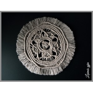 Medvilninis, didelis rankų darbo padėklas indams "Pasitinkant