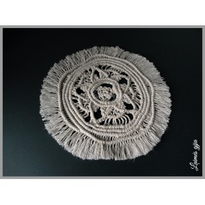 Medvilninis, didelis rankų darbo padėklas indams "Pasitinkant