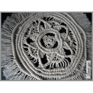 Medvilninis, didelis rankų darbo padėklas indams "Pasitinkant