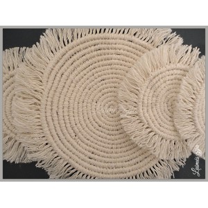 Medvilninių padėklų rinkinys šeimai "Mes už Šeimą", 5 vnt.