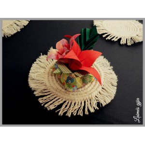 Medvilninių padėklų rinkinys šeimai "Mes už Šeimą", 7 vnt.