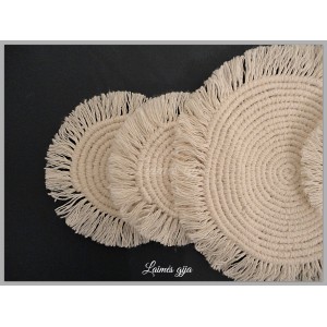 Medvilninių padėklų rinkinys šeimai "Mes už Šeimą", 7 vnt.