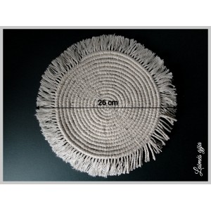 Įprastas medvilninis, didelis rankų darbo padėklas indams, 26 cm