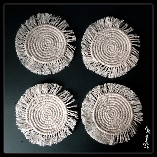 Medvilninis rankų darbo padėkliukas"Pasitinkant pavasį', 15 cm