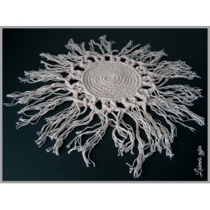 Medvilninis, didelis rankų darbo padėklas indams, puodeliui