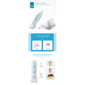 Profesionali elektroninė plaukų kirpimo mašinėlė "Stebuklingas banginukas" (3 val krovimas, 90 min veikimas, 50 db)