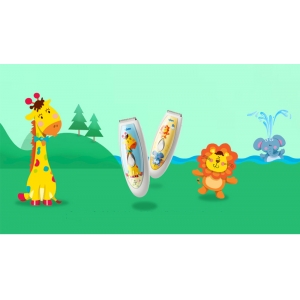 Profesionali elektroninė plaukų kirpimo mašinėlė "Liūtukas ir drambliukas" (6 pozicinų, nepralaidi vandeniui, 60 min)