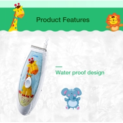 Profesionali elektroninė plaukų kirpimo mašinėlė "Linksmasis žirafiukas" (6 pozicinų, nepralaidi vandeniui, 60 min)