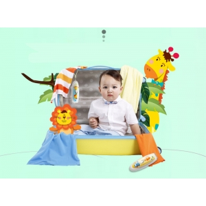 Profesionali elektroninė plaukų kirpimo mašinėlė "Linksmasis žirafiukas" (6 pozicinų, nepralaidi vandeniui, 60 min)