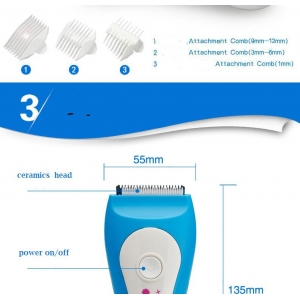 Profesionali elektroninė plaukų kirpimo mašinėlė "Nuostabusis katiniukas" (tylaus veikimo,  5 val. krovimas)