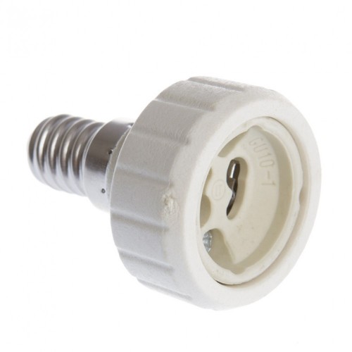 Lempos lizdas iš E14 į GU10 (baltas)