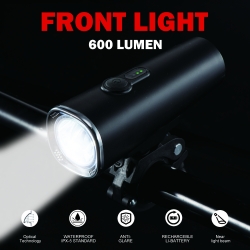 Dviračio apšvietimo sistema "Profesionalas 4" (600 lumenų)