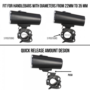 Dviračio apšvietimo sistema "Profesionalas 4" (600 lumenų)